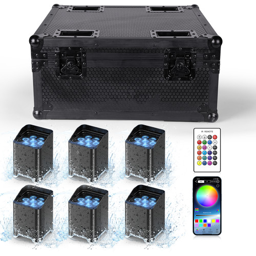 Impermeabile rgbwa 7led - uv, par