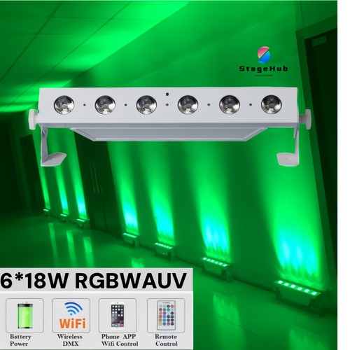 Batteria wireless dmx 6x18w - wireless,